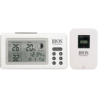 Indoor/Outdoor Thermometers With Clock, Contact, Digital, 32 to 122°F (0 to 50°C) Rock Safety Industrial Ltd