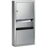 Combination Towel Dispenser with Waste Receptacle, Manual, 14" W x 4" D x 28" H Rock Safety Industrial Ltd