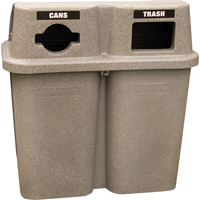 Contenants de recyclage Bullseye, Bord de rue, Plastique, 2 x 22 gal. US Rock Safety Industrial Ltd