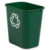 Medium Recycling Wastebasket, Deskside, Plastic, 28 US Qt. Rock Safety Industrial Ltd