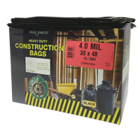 Sacs pour d&eacute;chets pour entrepreneurs, Fort, 30" la x 48" lo, 4 mils, Noir, Capacit&eacute; 124,91 L (33 gal.) Rock Safety Industrial Ltd