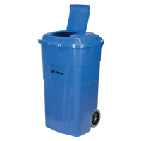 Roll Out Recycling Bin, Curbside, Polyethylene, 65 US gal. Rock Safety Industrial Ltd