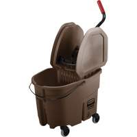 Ensemble de seau pour vadrouille et essoreuse WaveBrake, Pression vers le bas, 8,75 gal. US (35 pintes), Brun Rock Safety Industrial Ltd