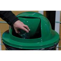 Drum Waste Disposal Top, Dome Lid, Metal, Fits Container Size: 23-1/2" Dia. Rock Safety Industrial Ltd
