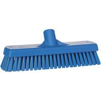 Deck & Wall Scrub Brush, Stiff Bristles, 12", Polyester, Blue Rock Safety Industrial Ltd