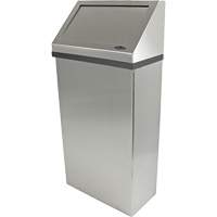 Poubelle murale, Acier inoxydable, 13,2 gal. US Rock Safety Industrial Ltd