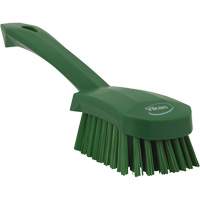 Brosse &agrave; r&eacute;curer avec manche court, Soies Ferme, Longueur de 10", Vert Rock Safety Industrial Ltd