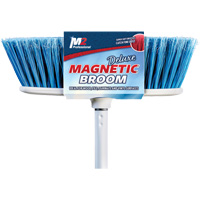 Flat Magnetic Indoor Broom with Handle, 48" Long Rock Safety Industrial Ltd