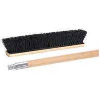 Balai-brosse avec manche &agrave; filetage m&eacute;tallique, 24", Moyen, Soies Tampico Rock Safety Industrial Ltd