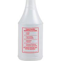 Bouteille &agrave; pulv&eacute;risateur ronde avec &eacute;tiquette SIMDUT, 24 oz Rock Safety Industrial Ltd