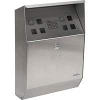 Smoking Receptacle, Wall-Mount, Stainless Steel, 1.6 Litres Capacity, 13-4/5" Height Rock Safety Industrial Ltd