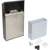 Smoking Receptacle, Wall-Mount, Stainless Steel, 1 Litre Capacity, 11-4/5" Height Rock Safety Industrial Ltd