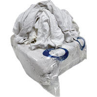 Wiping Rags, Cotton/Fleece, White, 25 lbs. Rock Safety Industrial Ltd