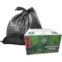 Sacs &agrave; d&eacute;chets EcoLogo, T-Fort, 48" la x 60" lo, Transparent, Capacit&eacute; 246,05 L (65 gal.) Rock Safety Industrial Ltd