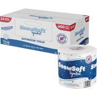 Snow Soft Premium Toilet Paper, 2 Ply, 600 Sheets/Roll, 145' Length, White Rock Safety Industrial Ltd