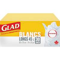 Tall 45L Unscented Garbage Bags, Regular, 24" W x 28" L, White Rock Safety Industrial Ltd