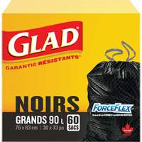 90L Garbage Bags, Regular, 30" W x 33" L, Black Rock Safety Industrial Ltd