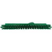 Dustpan Broom with Angled Thread, Medium Bristles, 10", Polyester, Green Rock Safety Industrial Ltd
