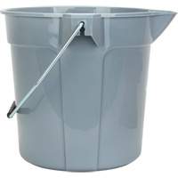 Round Bucket with Pouring Spout, 2.64 US Gal. (10.57 qt.) Capacity, Grey Rock Safety Industrial Ltd