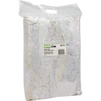 Recycled Material Wiping Rags, Cotton, White, 10 lbs. Rock Safety Industrial Ltd