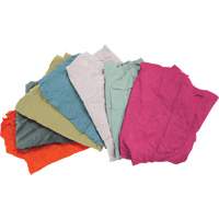 Recycled Material Wiping Rags, Terrycloth, Mix Colours, 25 lbs. Rock Safety Industrial Ltd