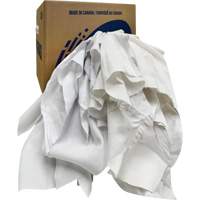 Recycled Wiping Rags, Cotton, White, 10 lbs. Rock Safety Industrial Ltd