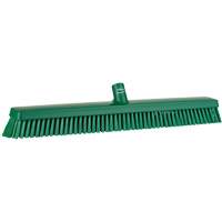 Heavy-Duty Push Broom, Fine/Stiff Bristles, 24", Green Rock Safety Industrial Ltd