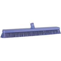 Heavy-Duty Push Broom, Fine/Stiff Bristles, 24", Purple Rock Safety Industrial Ltd