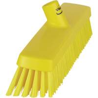 Push Broom Head, Fine/Stiff Bristles, 16-1/2", Polyester/Polypropylene, Yellow Rock Safety Industrial Ltd