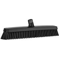 Push Broom Head, Fine/Stiff Bristles, 16-1/2", Polyester/Polypropylene, Black Rock Safety Industrial Ltd