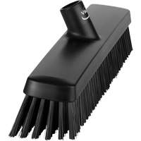 Push Broom Head, Fine/Stiff Bristles, 16-1/2", Polyester/Polypropylene, Black Rock Safety Industrial Ltd