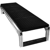 FOUNDATION Smooth Modular Aluminum Work Platform Kit, 18" W x 72" D, 400 lbs. Capacity, All-Welded Rock Safety Industrial Ltd