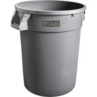 Grey Titan Garbage Container, Plastic, 20 US gal. Rock Safety Industrial Ltd