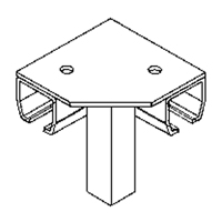 Floor Mount Curtain Partition 90° Corner Connector Rock Safety Industrial Ltd