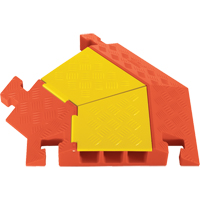 Protecteurs de c&acirc;bles robustes &agrave; 3 canaux Linebacker, virage &agrave; gauche Rock Safety Industrial Ltd