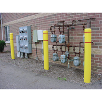 Polyethylene Bollard Covers, 6-5/8" Dia. x 52" L, Yellow Rock Safety Industrial Ltd