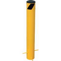 Pour-In-Place Bollards, Steel, 35" H x 5-9/16" W, Yellow Rock Safety Industrial Ltd