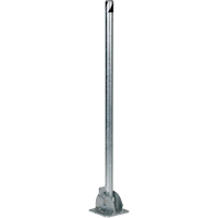 Fold-Down Bollards, Steel, 42" H x 1-3/4" W, Silver Rock Safety Industrial Ltd