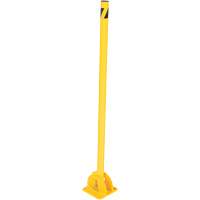Fold-Down Bollards, Steel, 42" H x 1-3/4" W, Yellow Rock Safety Industrial Ltd