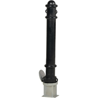 Removable Ornamental Bollards, Steel, 40" H x 4-1/2" W, Black Rock Safety Industrial Ltd