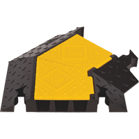Protecteur de c&acirc;ble robuste &agrave; 3 canaux Yellow Jacket, virage &agrave; droite Rock Safety Industrial Ltd