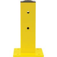Poteau pour barri&egrave;re de s&eacute;curit&eacute;, Acier, 5" lo x 17" h, Jaune s&eacute;curit&eacute; OSHA Rock Safety Industrial Ltd