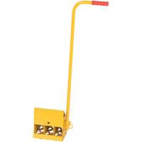Ergo Handle Wheel Chock, Steel, Yellow, 8" W x 10-3/4" D x 9-1/8" H Rock Safety Industrial Ltd