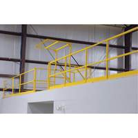 Mezzanine Safety Gate, 68-1/2" L x 42" H, 80-1/16" Raised, Yellow Rock Safety Industrial Ltd