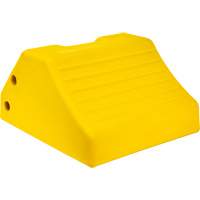 Cale de roue robustes, Ur&eacute;thane, Jaune, 15-1/2" la x 17-7/10" p x 10" h Rock Safety Industrial Ltd