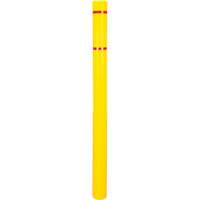 Capuchon en poly&eacute;thyl&egrave;ne pour borne de protection, 4-1/2" dia. x 64" l, Rouge/Jaune Rock Safety Industrial Ltd