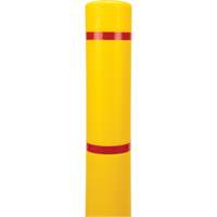 Capuchon en poly&eacute;thyl&egrave;ne pour borne de protection, 4-1/2" dia. x 64" l, Rouge/Jaune Rock Safety Industrial Ltd