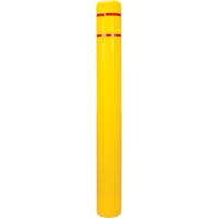 Capuchon en poly&eacute;thyl&egrave;ne pour borne de protection, 6-5/8" dia. x 60" l, Rouge/Jaune Rock Safety Industrial Ltd