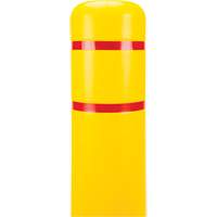 Capuchon en poly&eacute;thyl&egrave;ne pour borne de protection, 6-5/8" dia. x 60" l, Rouge/Jaune Rock Safety Industrial Ltd
