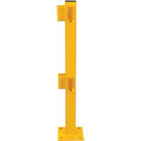Poteau de coin pour garde-corps l&eacute;gers, Acier, 42" h, Jaune s&eacute;curit&eacute; OSHA Rock Safety Industrial Ltd